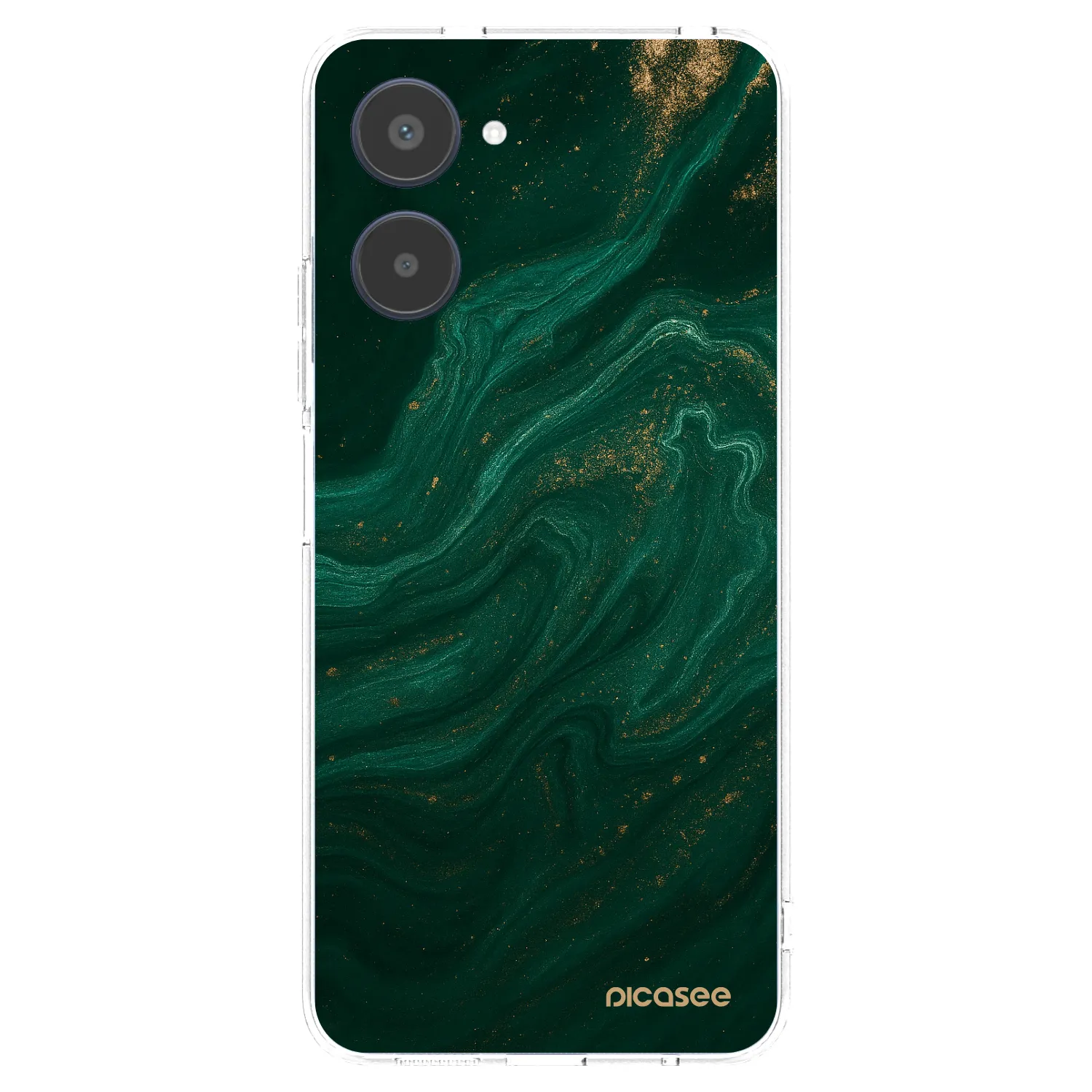 Picasee silikónový prehľadný obal pre Realme 10 4G - Green