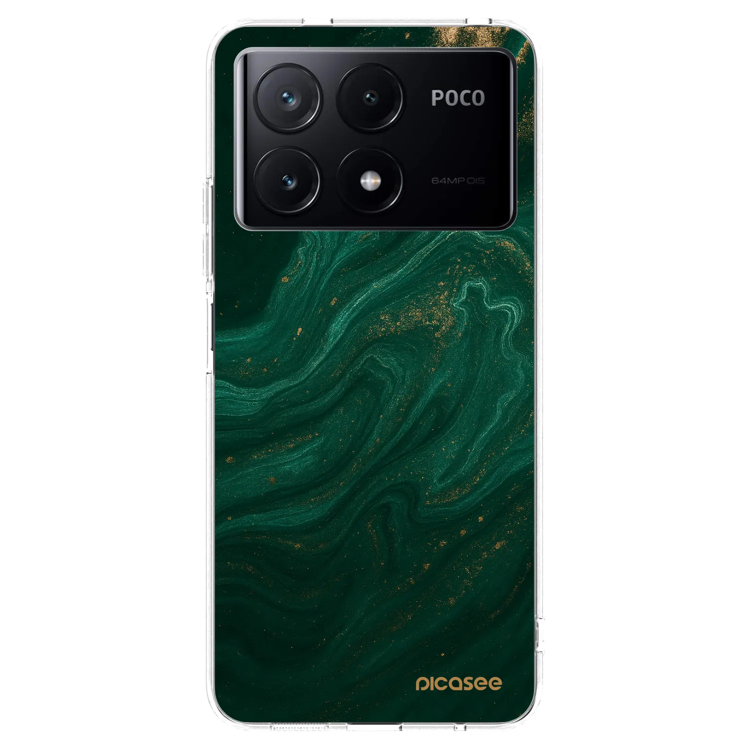 Picasee silikónový prehľadný obal pre Xiaomi Poco X6 Pro - Green