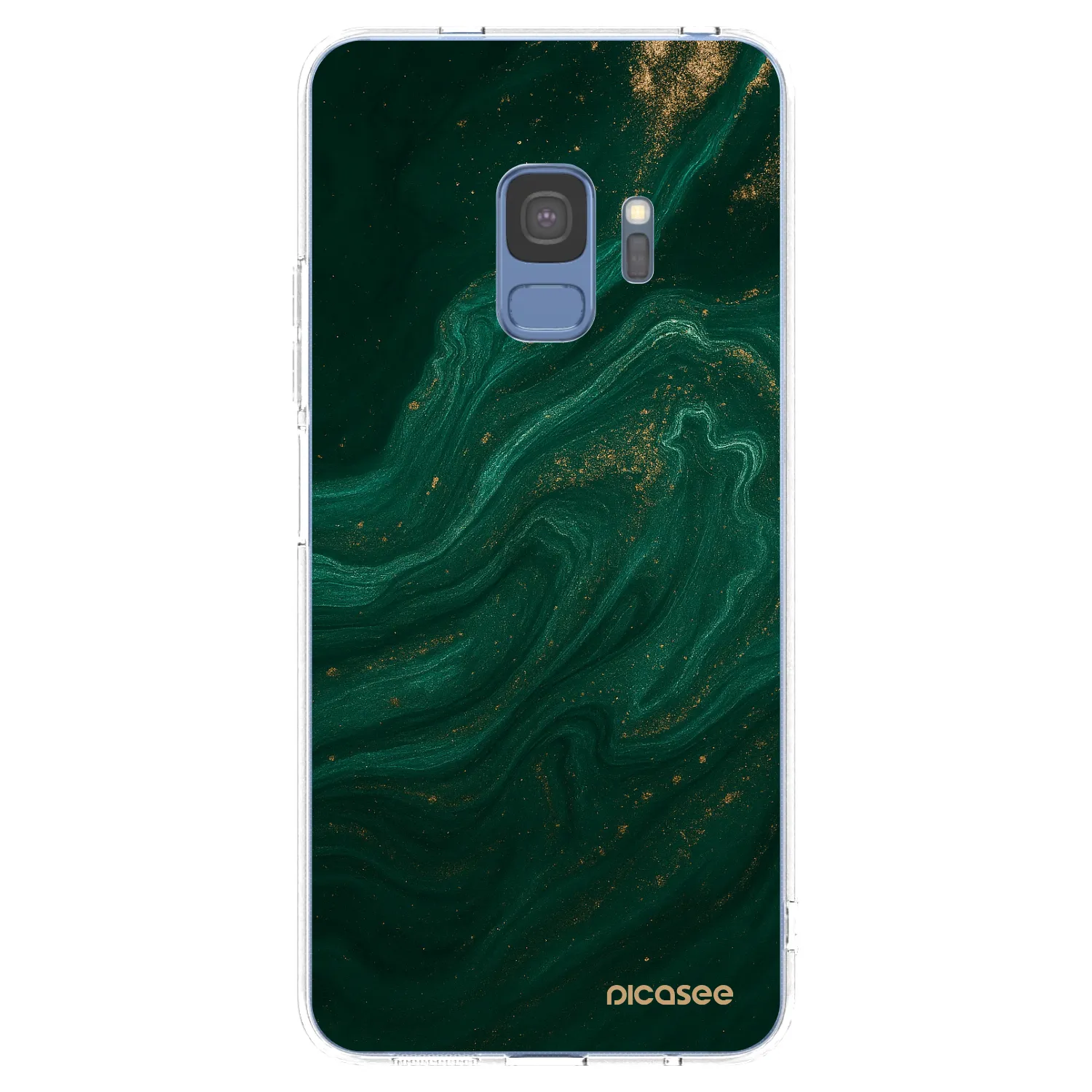 Picasee silikónový prehľadný obal pre Samsung Galaxy S9 G960F - Green