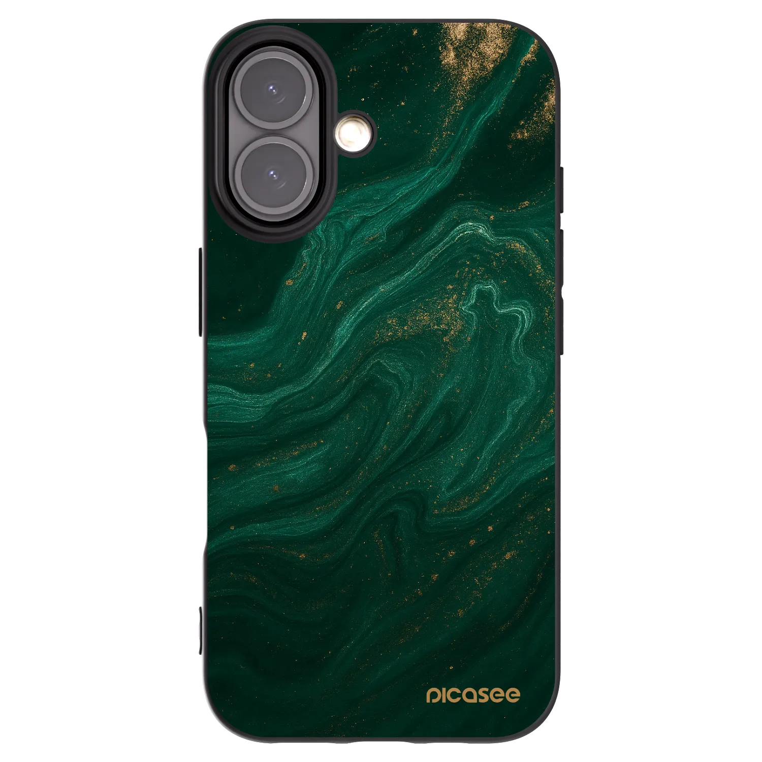 Silikónový čierny obal pre Apple iPhone 16 - Green