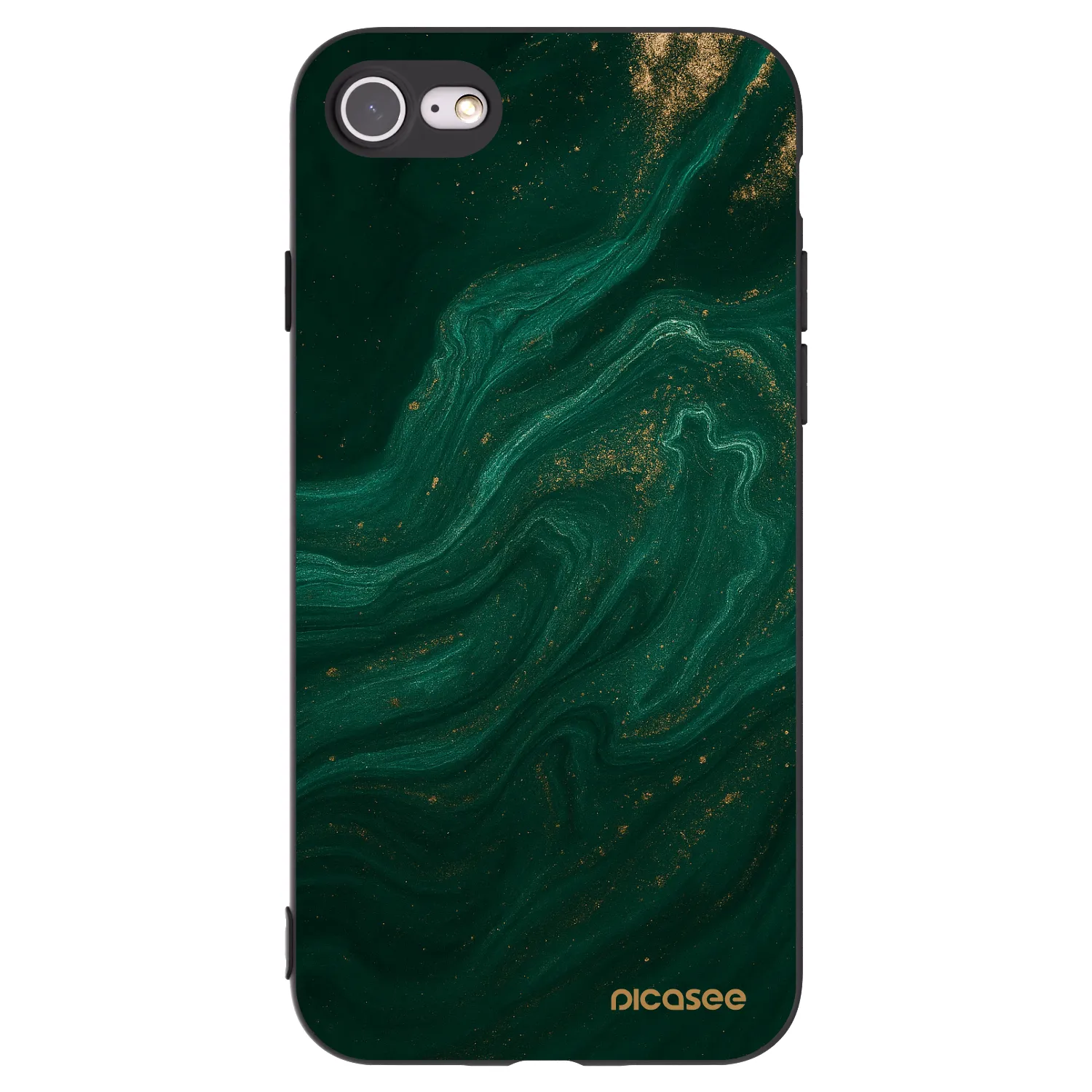 Picasee silikónový čierny obal pre Apple iPhone 8 - Green