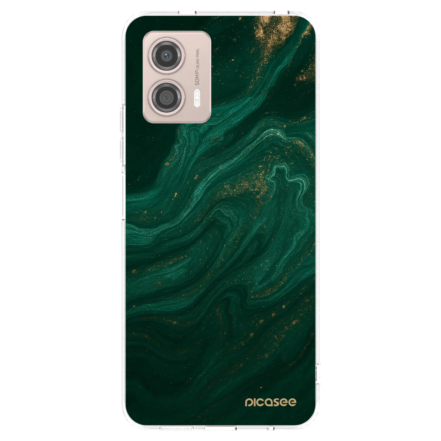 Picasee silikónový prehľadný obal pre Motorola Moto G53 5G - Green