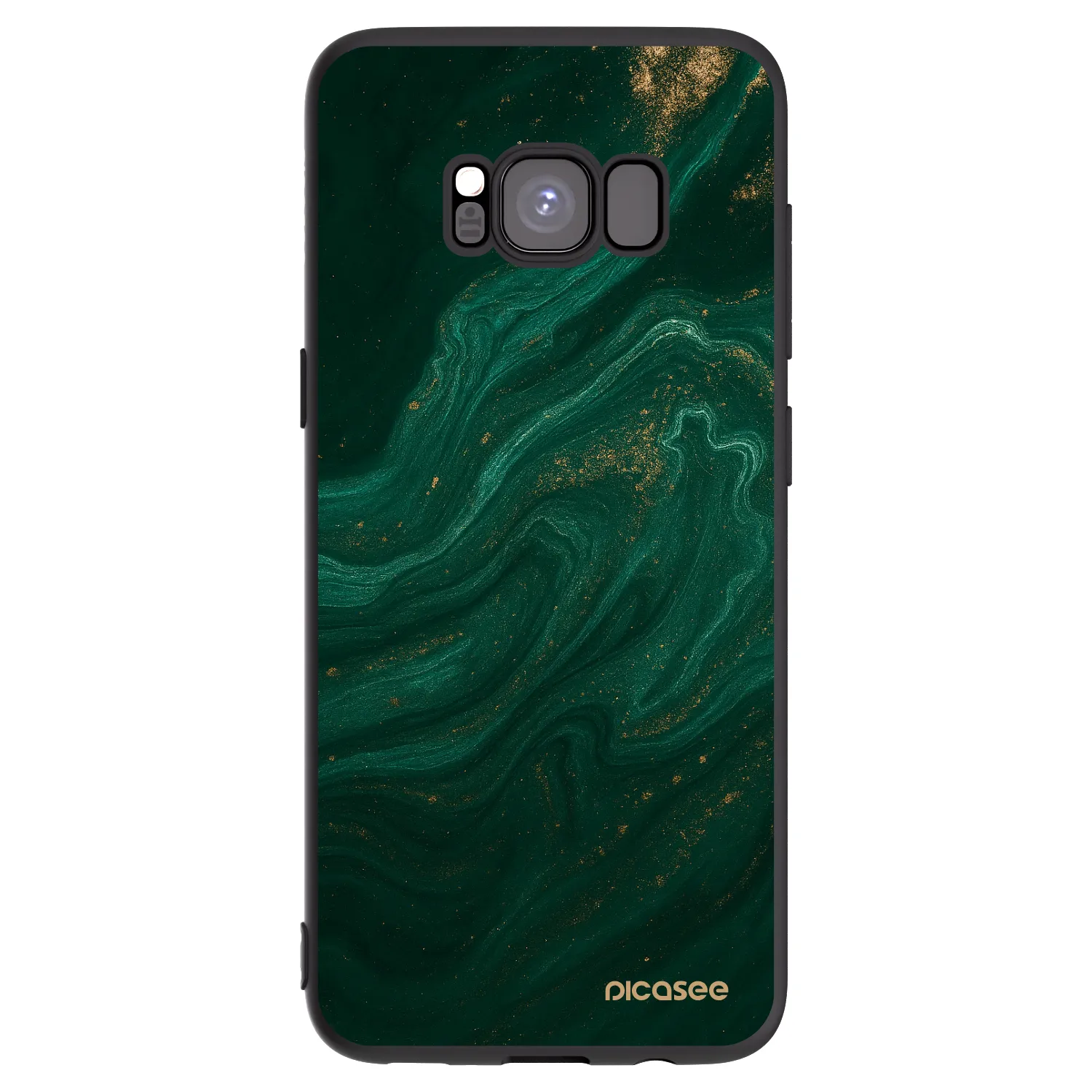 Picasee silikónový čierny obal pre Samsung Galaxy S8 G950F - Green