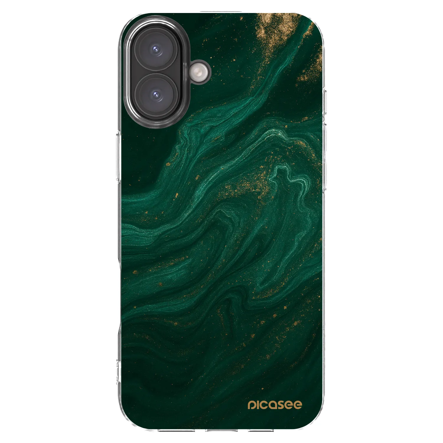 Picasee silikónový prehľadný obal pre Apple iPhone 16 Plus - Green