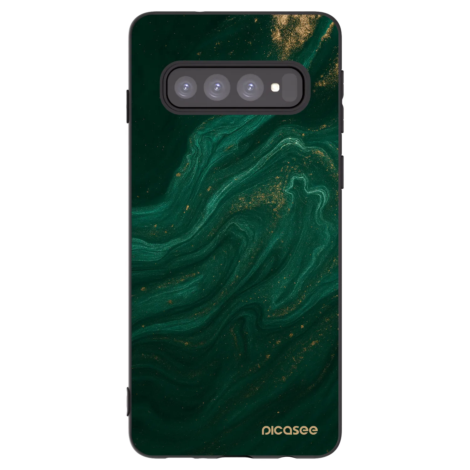 Picasee silikónový čierny obal pre Samsung Galaxy S10 G973 - Green