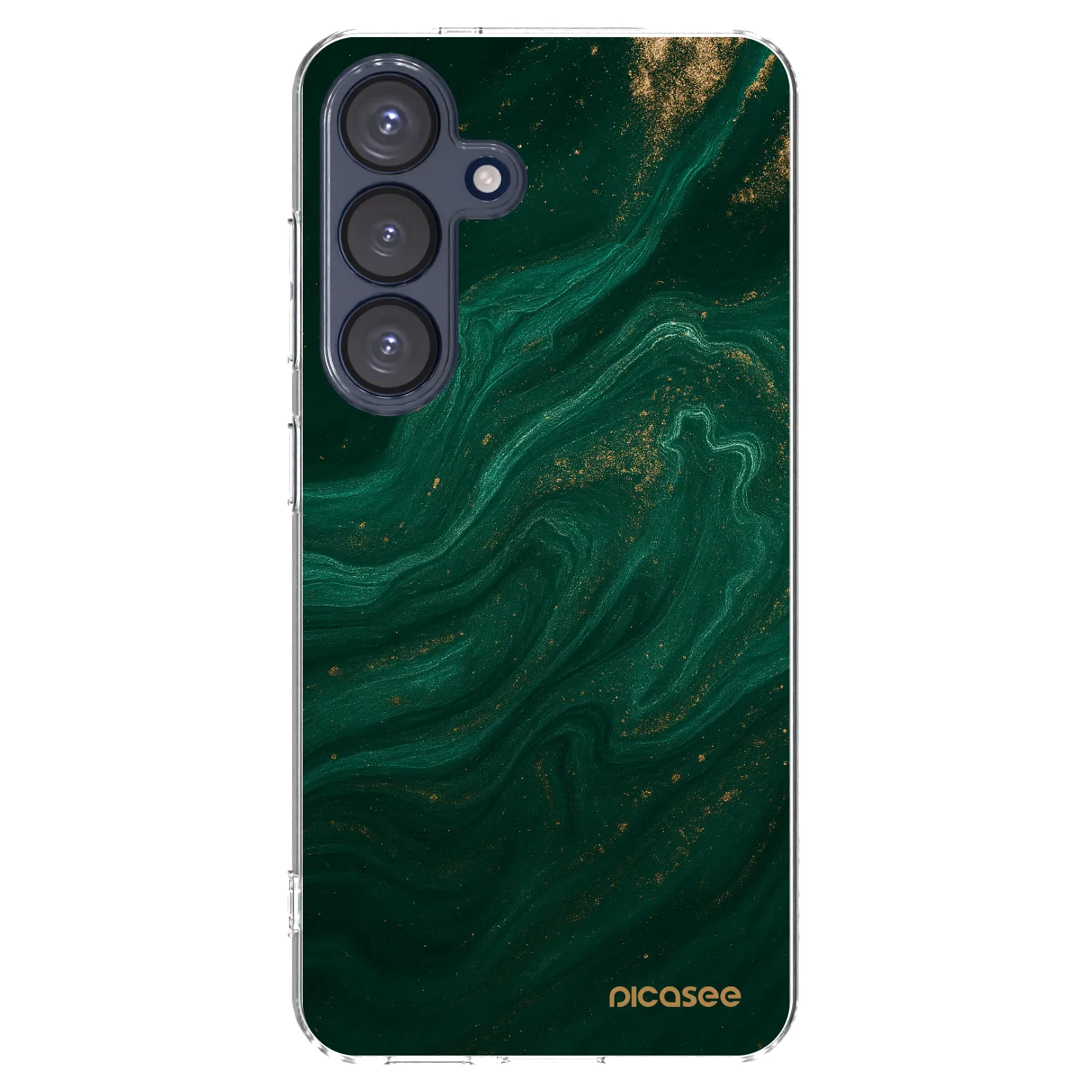 Picasee silikónový prehľadný obal pre Samsung Galaxy S25 5G - Green