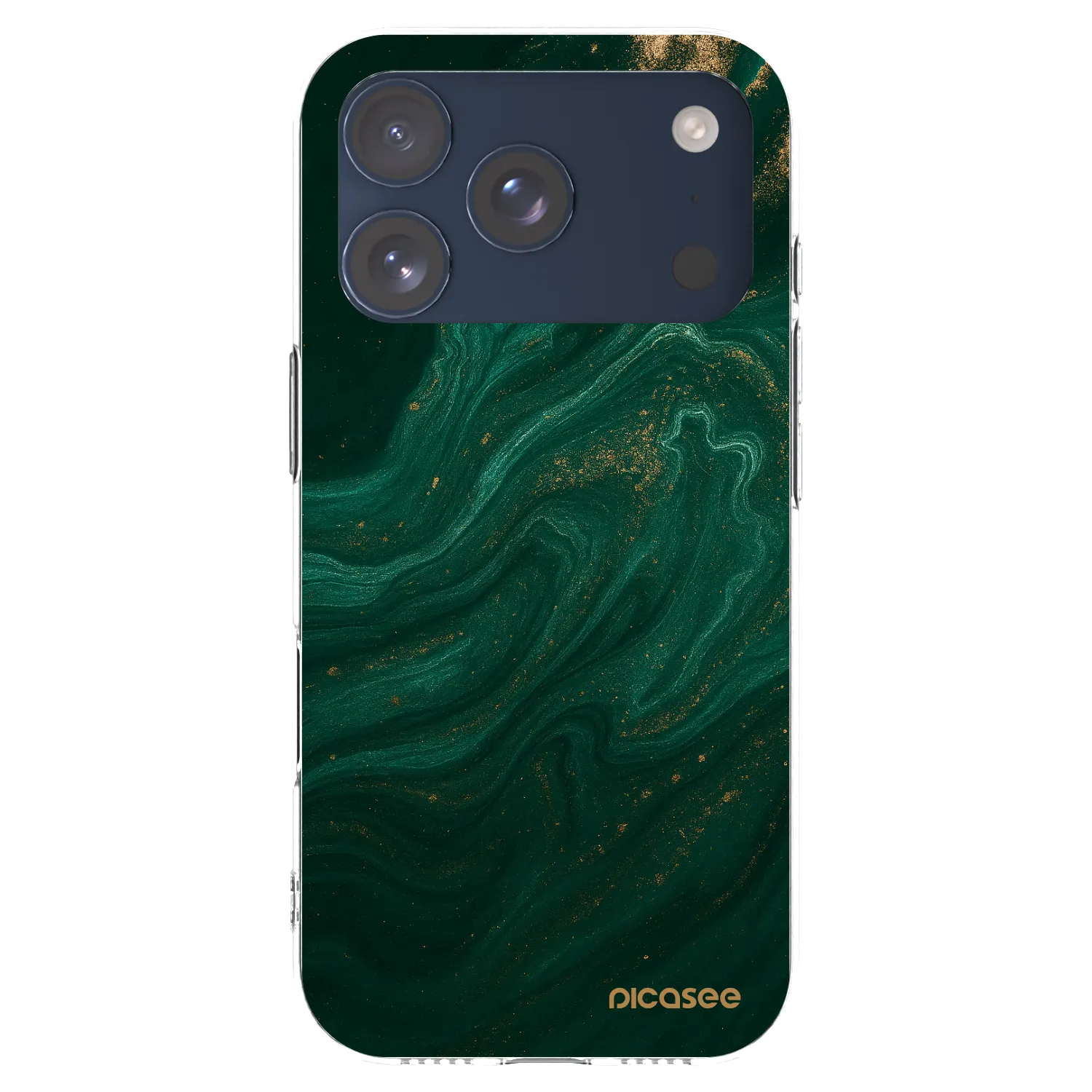 Silikónový prehľadný obal pre Apple iPhone 17 Pro - Green