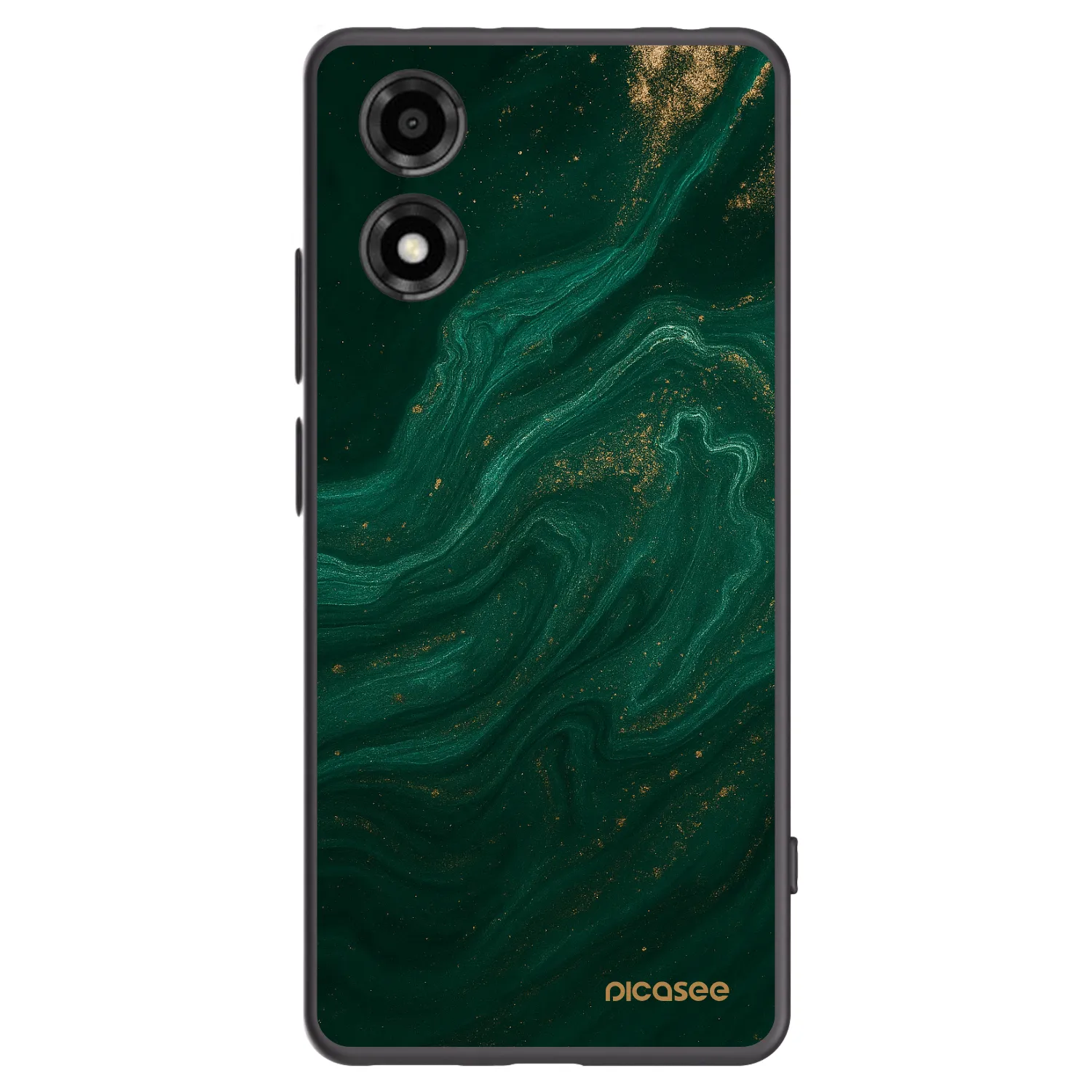 Picasee silikónový čierny obal pre Motorola Moto E14 - Green