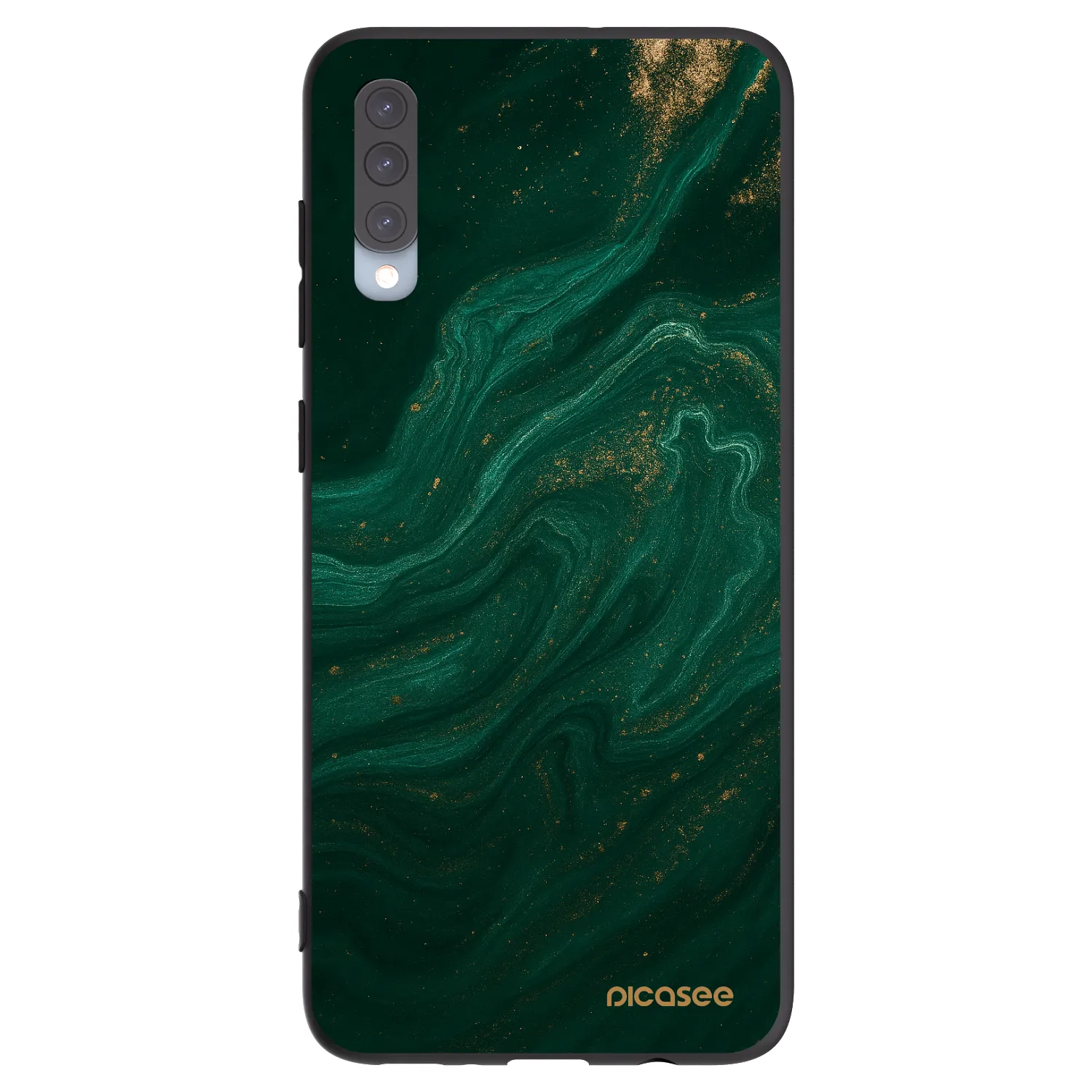 Picasee silikónový čierny obal pre Samsung Galaxy A70 A705F - Green