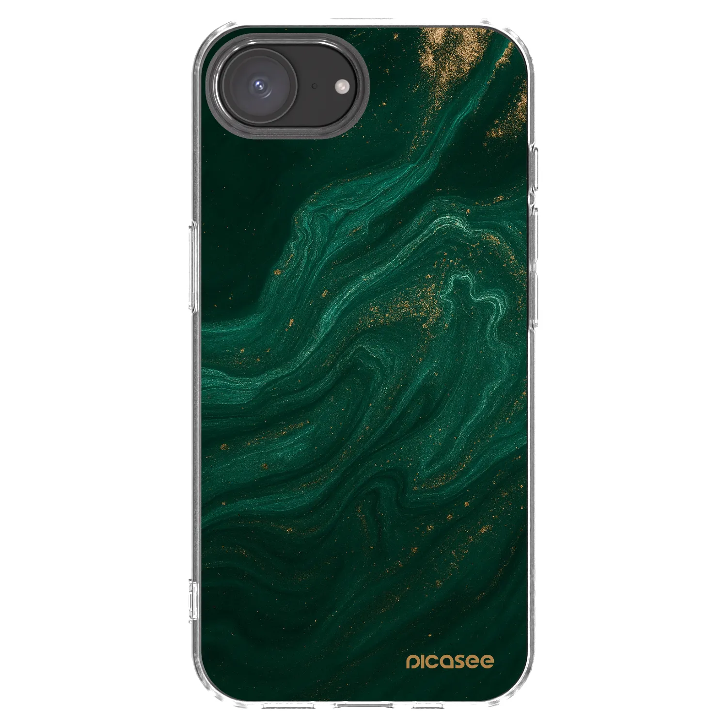 Picasee silikónový prehľadný obal pre Apple iPhone 17e - Green