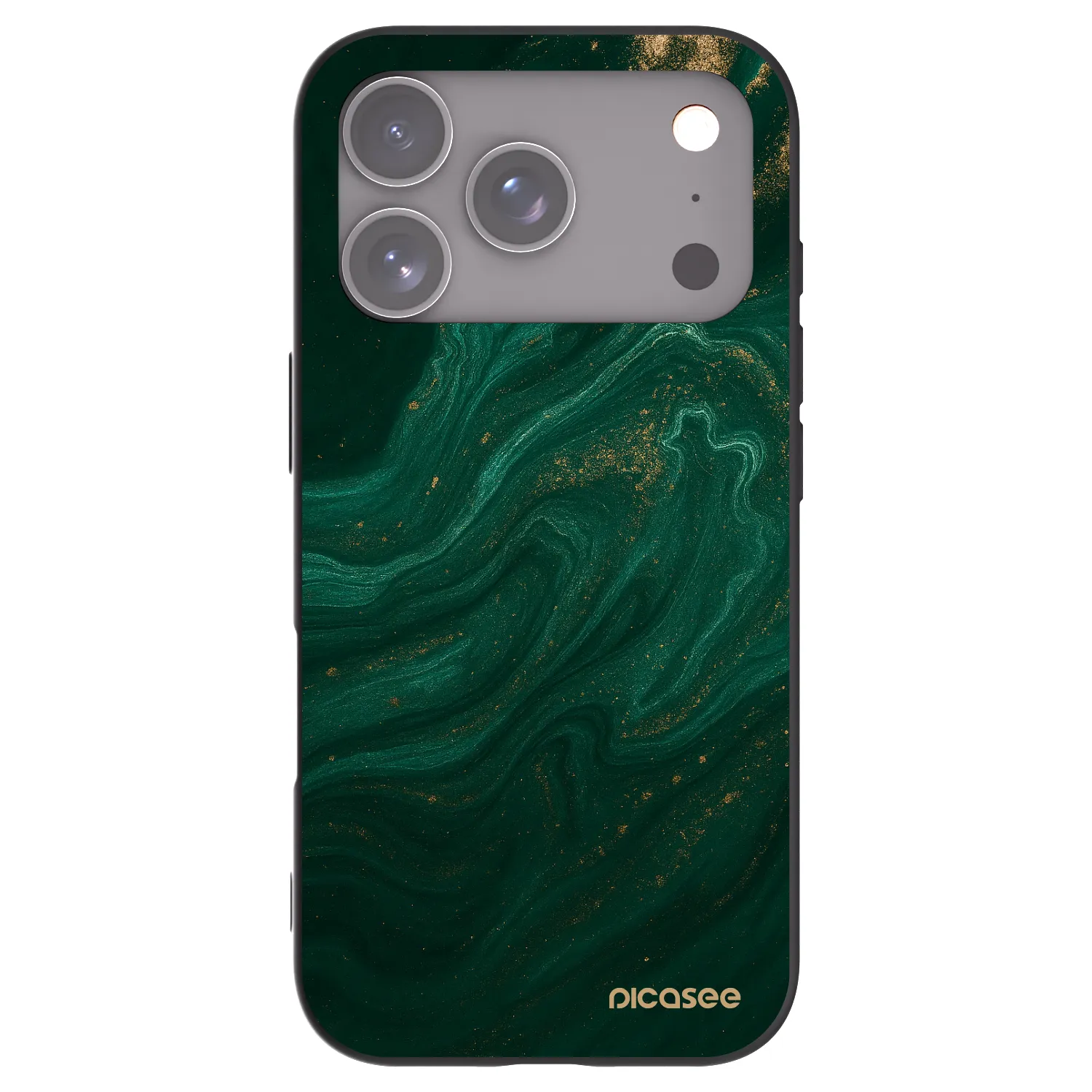 Picasee silikónový čierny obal pre Apple iPhone 18 Pro - Green