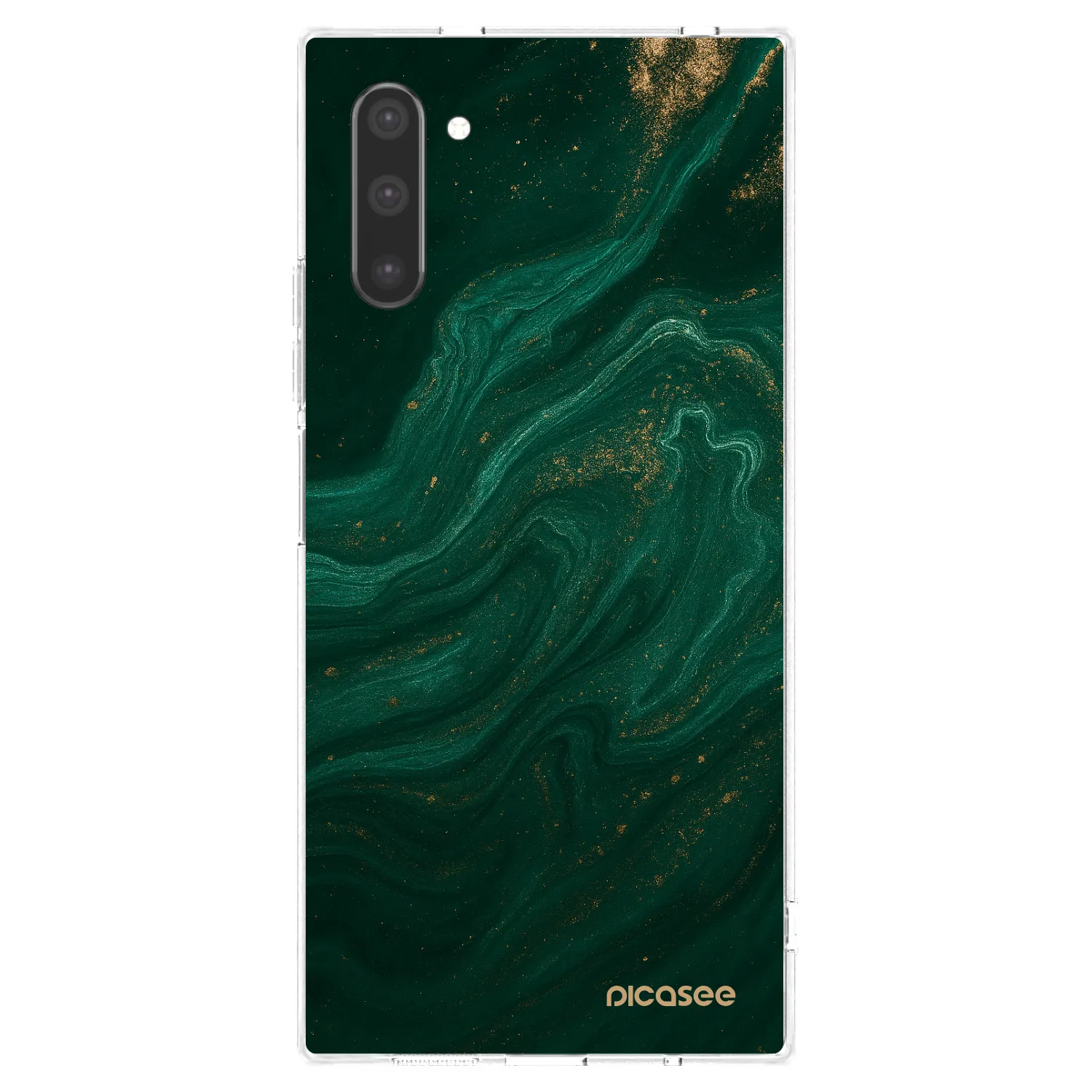 Picasee silikónový prehľadný obal pre Samsung Galaxy Note 10 N970F - Green
