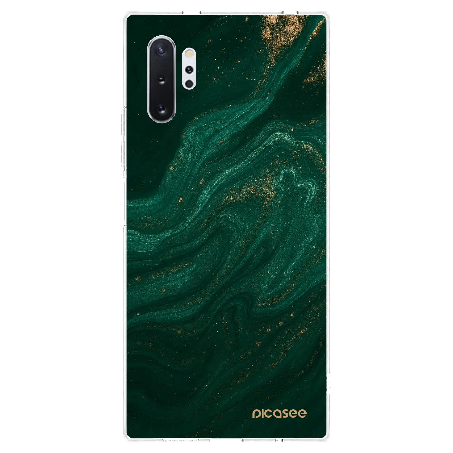 Picasee silikónový prehľadný obal pre Samsung Galaxy Note 10+ N975F - Green