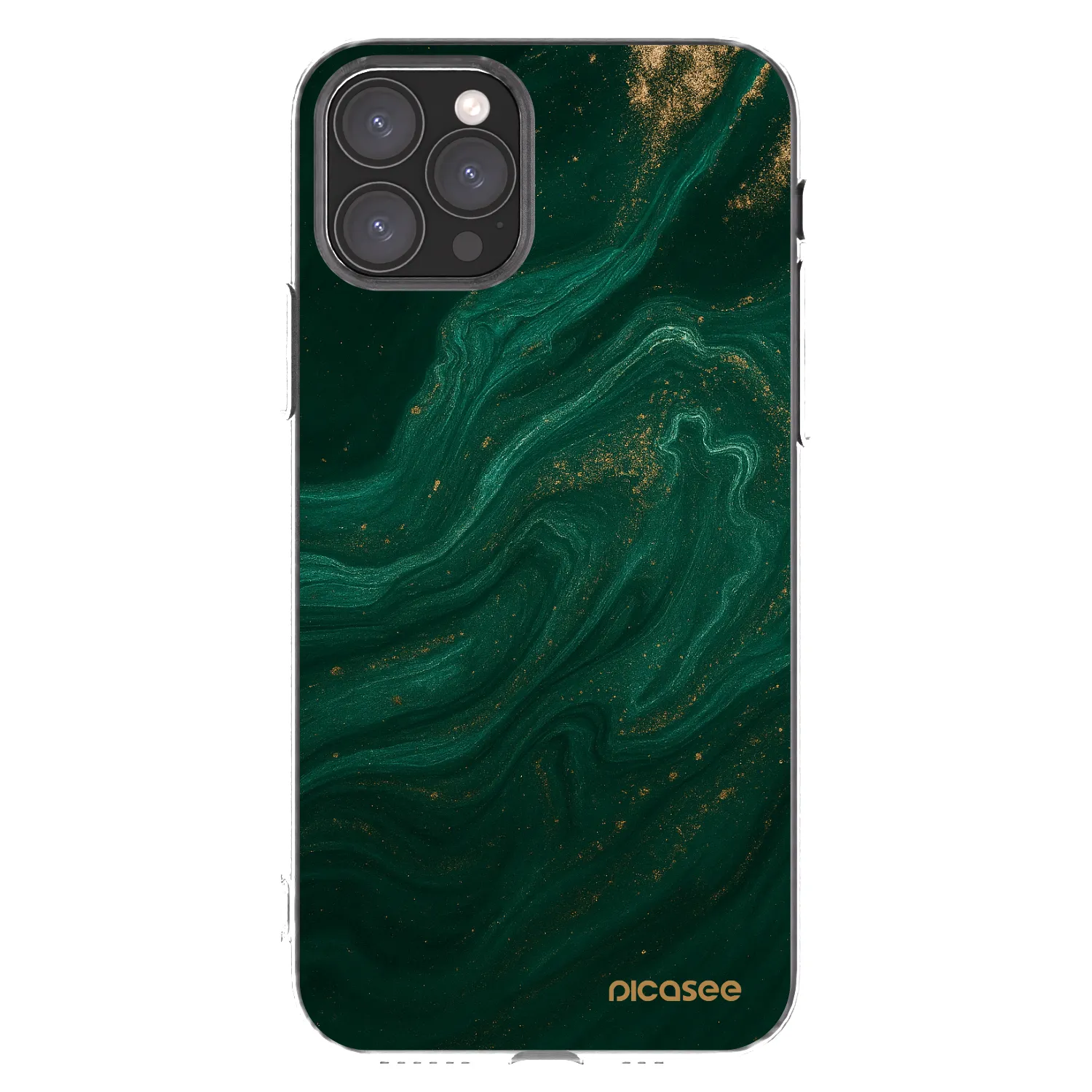 Picasee silikónový prehľadný obal pre Apple iPhone 11 Pro - Green