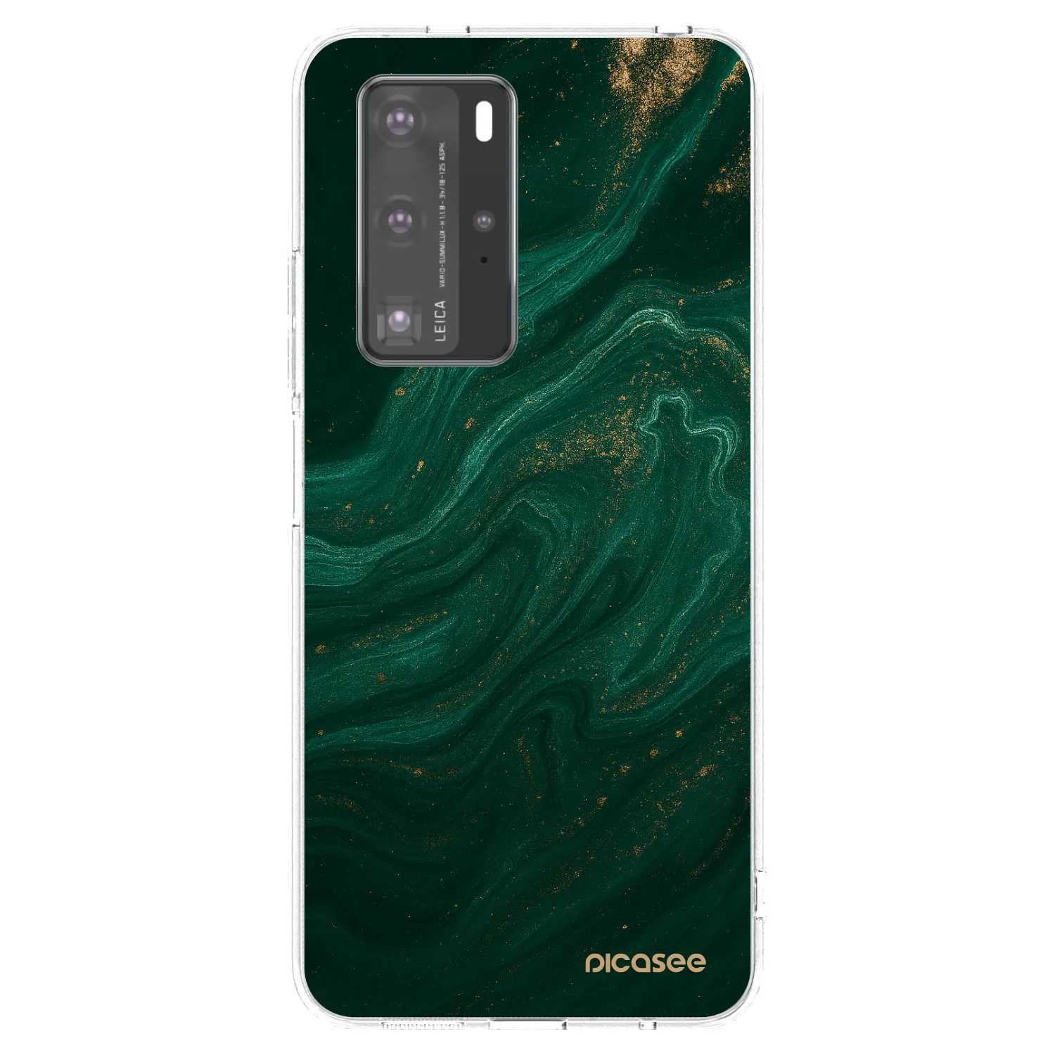 Picasee silikónový prehľadný obal pre Huawei P40 Pro - Green