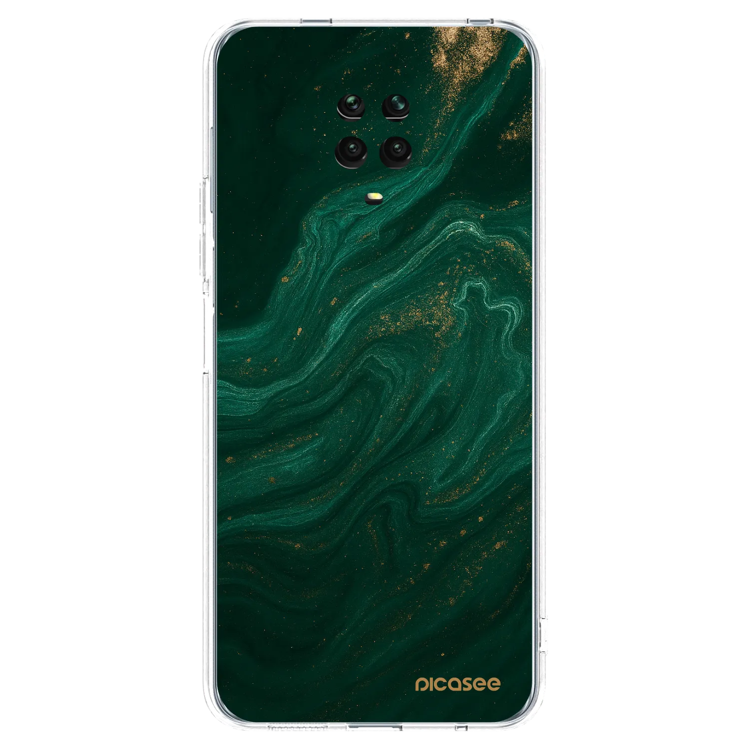 Picasee silikónový prehľadný obal pre Xiaomi Redmi Note 9S - Green