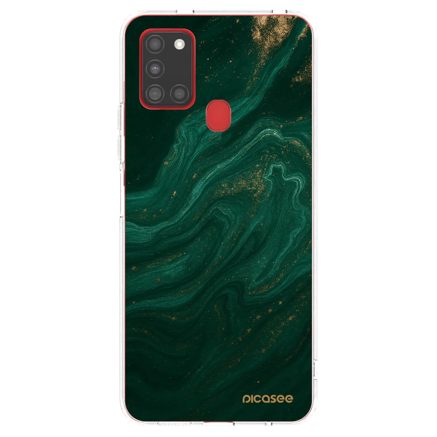 Picasee silikónový prehľadný obal pre Samsung Galaxy A21s - Green