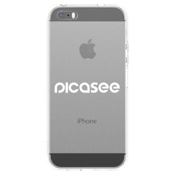Picasee silikónový prehľadný obal pre Apple iPhone 5/5S/SE - Picasee - new logo - white