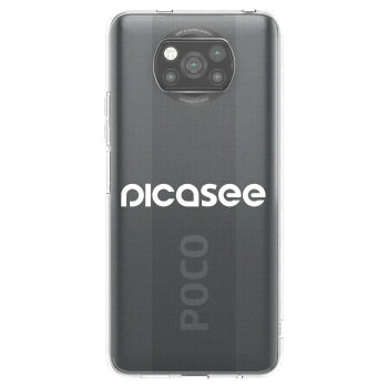 Picasee silikónový čierny obal pre Xiaomi Poco X3 - Picasee - new logo - white