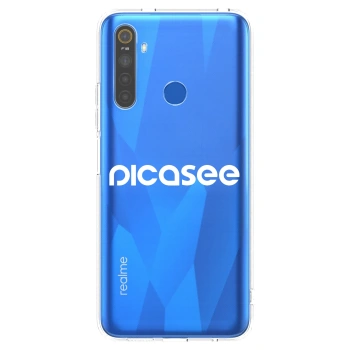 Picasee silikónový prehľadný obal pre Realme 5 - Picasee - new logo - white