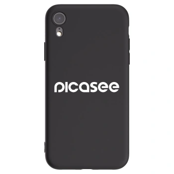 Picasee silikónový čierny obal pre Apple iPhone XR - Picasee - new logo - white