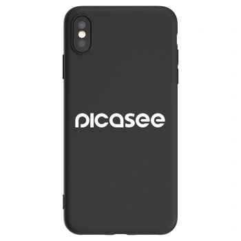 Picasee silikónový čierny obal pre Apple iPhone XS Max - Picasee - new logo - white
