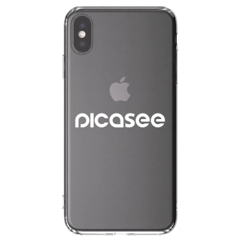 Picasee silikónový prehľadný obal pre Apple iPhone XS Max - Picasee - new logo - white