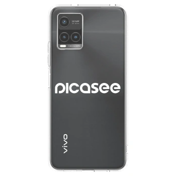 Picasee silikónový prehľadný obal pre Vivo Y33s - Picasee - new logo - white