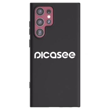 Picasee silikónový čierny obal pre Samsung Galaxy S22 Ultra 5G - Picasee - new logo - white