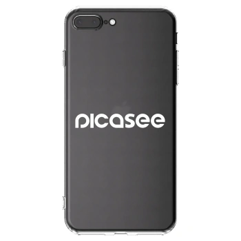Picasee silikónový prehľadný obal pre Apple iPhone 8 Plus - Picasee - new logo - white