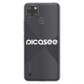 Picasee silikónový prehľadný obal pre Realme C21Y - Picasee - new logo - white