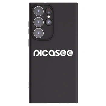 Picasee silikónový čierny obal pre Samsung Galaxy S23 Ultra 5G - Picasee - new logo - white