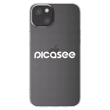 Picasee silikónový prehľadný obal pre Apple iPhone 15 Plus - Picasee - new logo - white