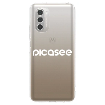 Picasee silikónový prehľadný obal pre Motorola Moto G51 - Picasee - new logo - white