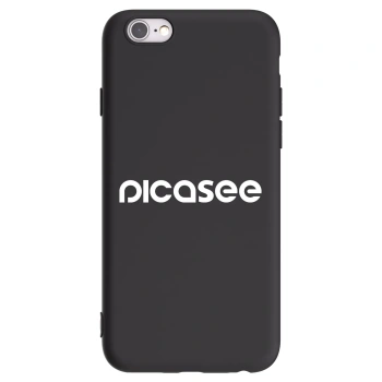 Picasee silikónový čierny obal pre Apple iPhone 6/6S - Picasee - new logo - white