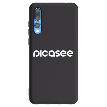 Picasee silikónový čierny obal pre Huawei P20 Pro - Picasee - new logo - white