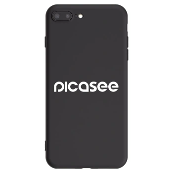 Picasee silikónový čierny obal pre Apple iPhone 8 Plus - Picasee - new logo - white