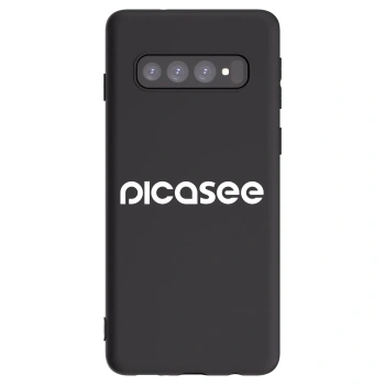 Picasee silikónový čierny obal pre Samsung Galaxy S10 G973 - Picasee - new logo - white
