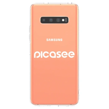Picasee silikónový prehľadný obal pre Samsung Galaxy S10 Plus G975 - Picasee - new logo - white