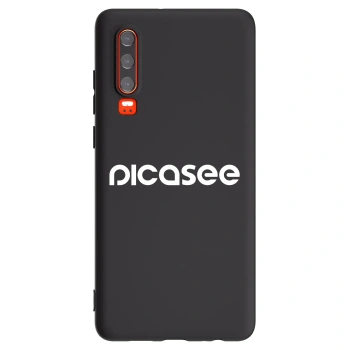Picasee silikónový čierny obal pre Huawei P30 - Picasee - new logo - white