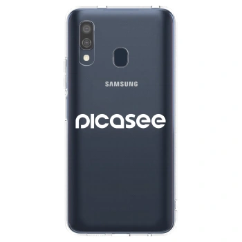 Picasee silikónový prehľadný obal pre Samsung Galaxy A40 A405F - Picasee - new logo - white