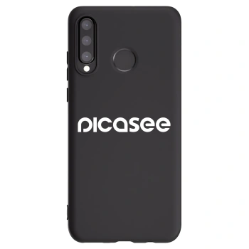 Picasee silikónový čierny obal pre Huawei P30 Lite - Picasee - new logo - white