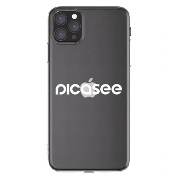 Picasee silikónový prehľadný obal pre Apple iPhone 11 Pro Max - Picasee - new logo - white