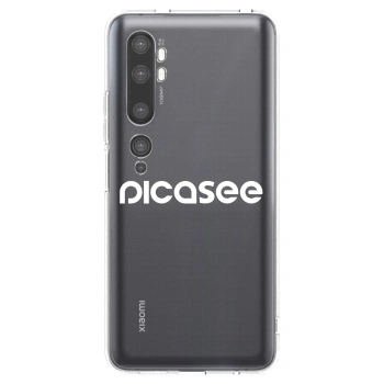 Picasee silikónový prehľadný obal pre Xiaomi Mi Note 10 (Pro) - Picasee - new logo - white