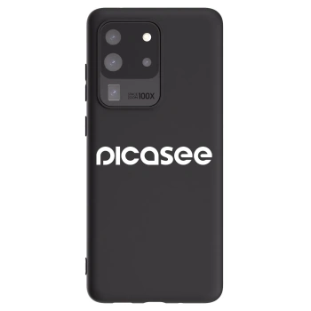 Picasee silikónový čierny obal pre Samsung Galaxy S20 Ultra 5G G988F - Picasee - new logo - white