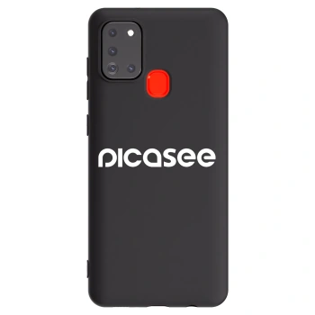 Picasee silikónový čierny obal pre Samsung Galaxy A21s - Picasee - new logo - white