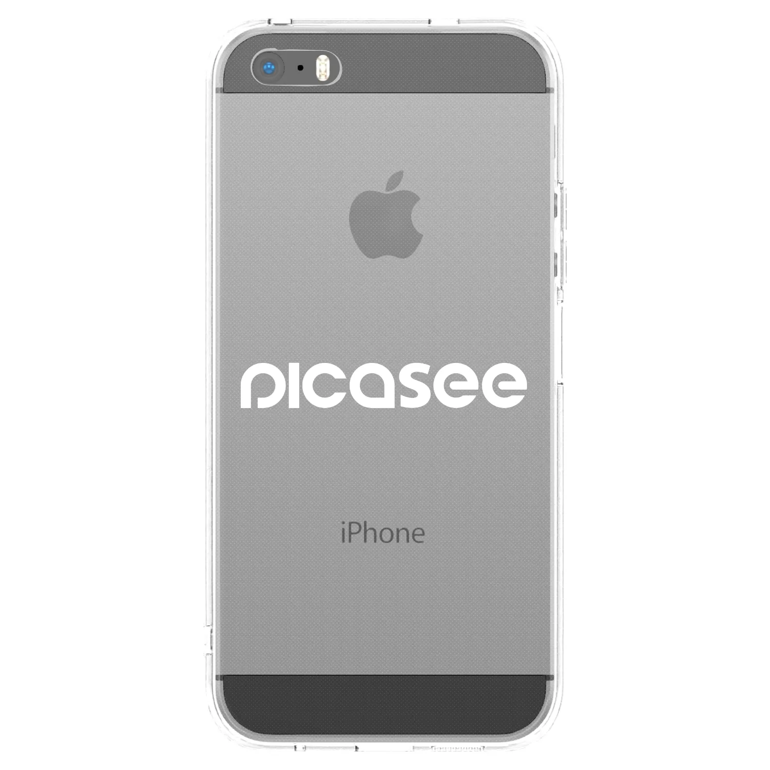 Picasee silikónový prehľadný obal pre Apple iPhone 5/5S/SE - Picasee - new logo - white
