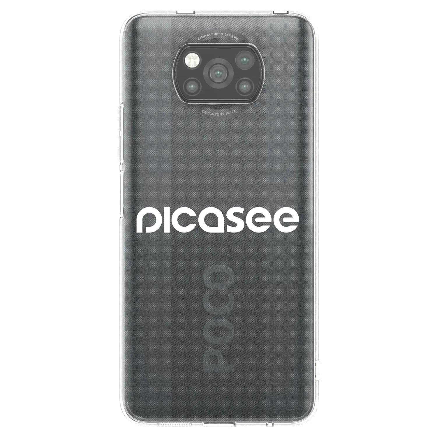 Picasee silikónový čierny obal pre Xiaomi Poco X3 - Picasee - new logo - white