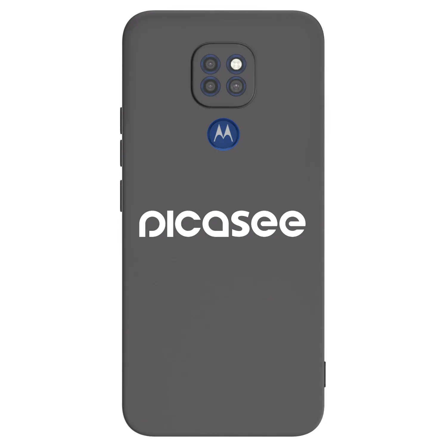 Picasee silikónový čierny obal pre Motorola Moto G9 Play - Picasee - new logo - white