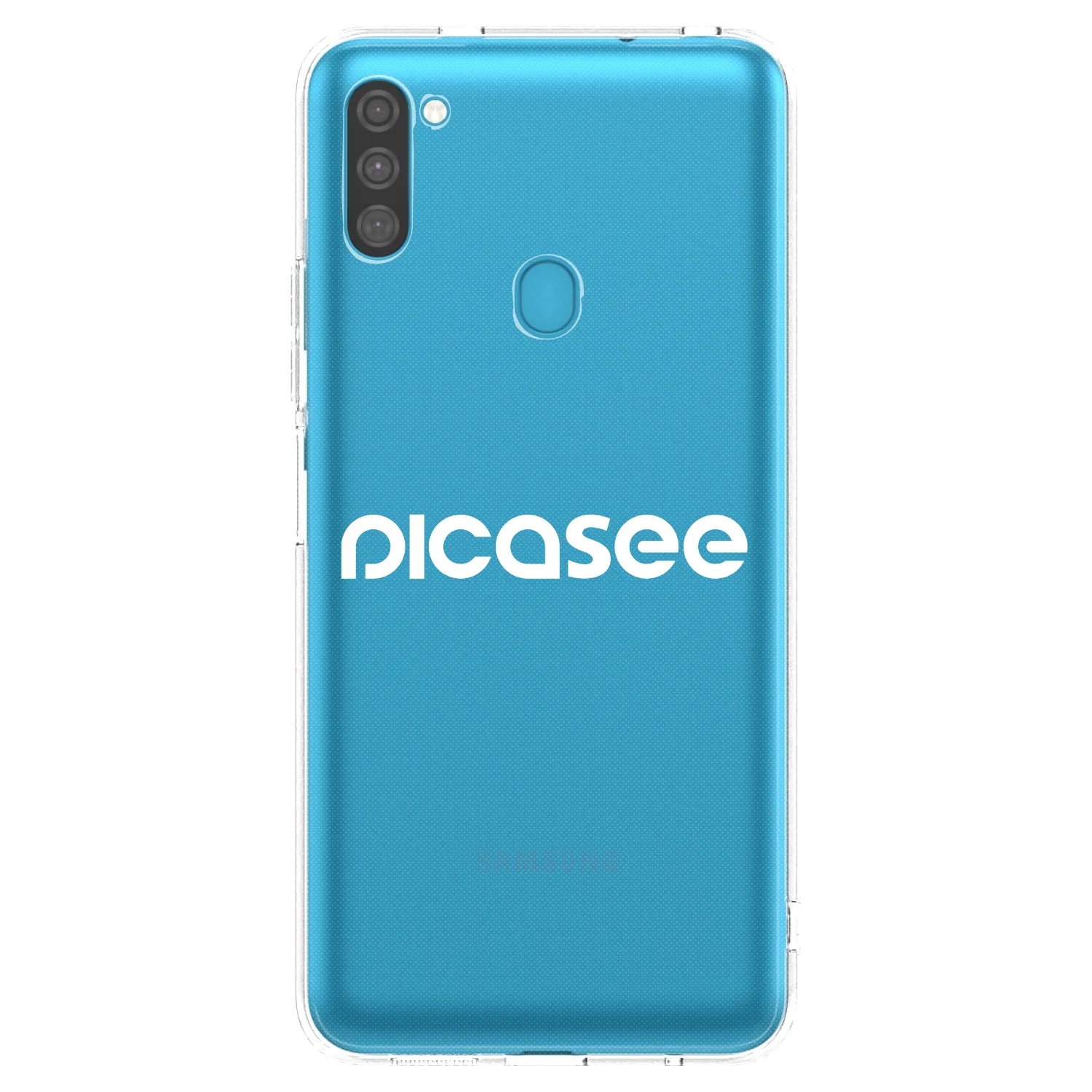Picasee silikónový prehľadný obal pre Samsung Galaxy M11 - Picasee - new logo - white